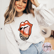 Load image into Gallery viewer, Leopard, Stars & Tounge Crewneck