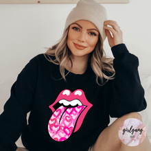 Load image into Gallery viewer, Pink Hearts &amp; Tounge Crewneck
