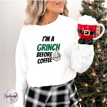 Load image into Gallery viewer, I&#39;m A Grinch Before Coffee Crewneck
