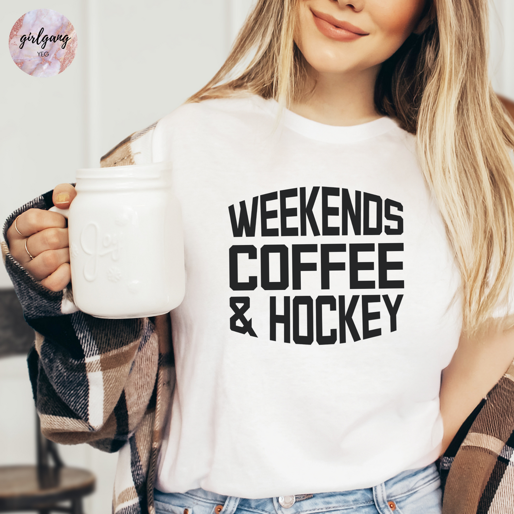Weekends Coffee & Hockey T-Shirt