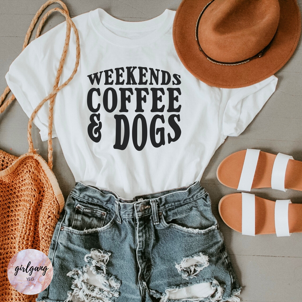 Weekends Coffee & Dogs T-Shirt