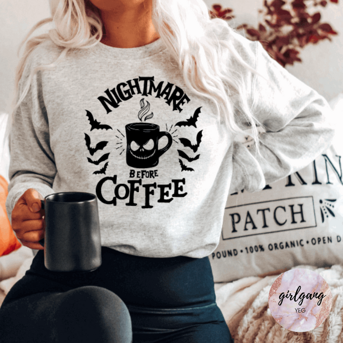 Nightmare Before Coffee Crewneck