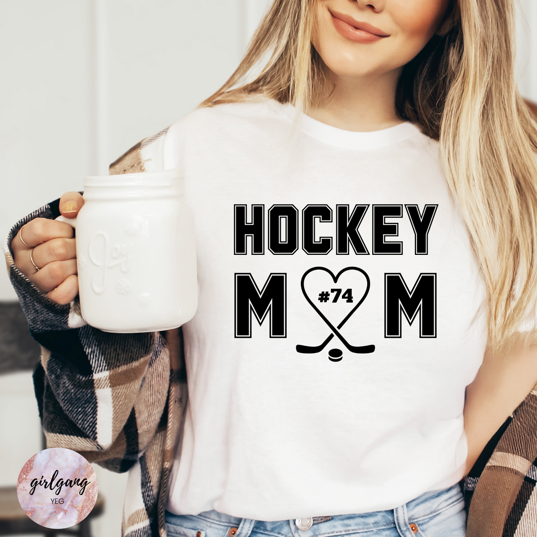 Hockey Mom Customizable T-Shirt