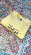 Load image into Gallery viewer, *Pre-Sale* Motherhood, Hallelujah. Butter Yellow Cropped T-Shirt
