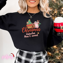 Load image into Gallery viewer, Christmas Calories Don&#39;t Count Crewneck
