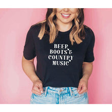 Load image into Gallery viewer, Beers, Boots &amp; Country Music T-Shirt
